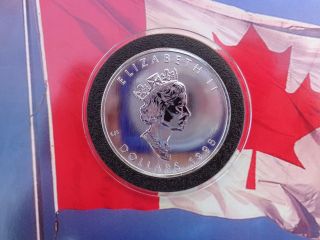 1998 Canadian Maple Leaf Coin.  9999 Fine Silver photo