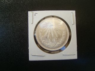 Uncirculated Mexico 1943 Un Peso,  Silver Weight Of,  3856 Oz.  Of Silver 0720 photo