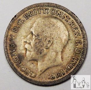 1930 Great Britain Good 6 Six Pence 50% Silver.  0455 Asw B89 photo