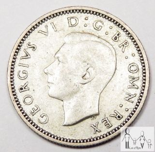 1941 Great Britain Fine 6 Six Pence 50% Silver.  0455 Asw C27 photo
