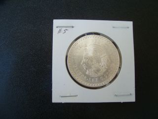 Uncirculated 1947 Chief Cuahutemoc Pesos 0.  643 Oz.  Of Silver 0720 photo