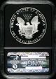 1991 - S Silver Eagle $1 Ngc Pf70 Ultra Cameo Proof Black Retro Slab Silver photo 1