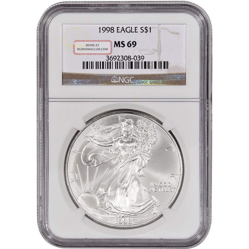 1998 American Silver Eagle Ngc Ms69 1998-american-silver-eagle-ngc-ms69