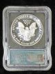 2007 W First Strike Certified Deep Mirror Proof 70 Cameo Silver Eagle Silver photo 3