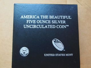 2010 Grand Canyon America The 5 Oz.  Silver Unc.  And photo