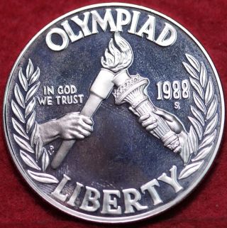 Uncirculated 1988 - S Olympic Proof Silver Dollar photo