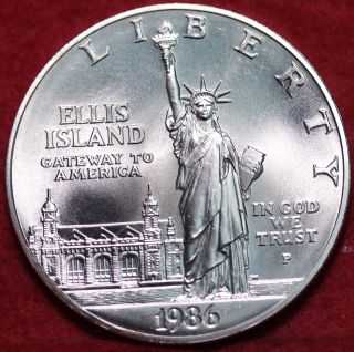 Uncirculated 1986 Ellis Island Silver Dollar photo