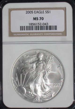 2005 Silver Eagle Ngc Ms70 Finest Known photo
