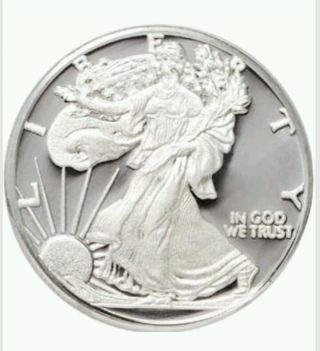 Silver American Eagle / Walking Liberty.  1/10 Th Ounce / 3.  11g photo