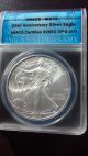 2010 Anacs American Silver Eagle Ase Ms70 25th Anniversary First Strike Nr Silver photo 1