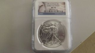 2014 Silver Eagle Early Releases Ms 70 photo