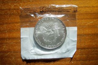 2004 American Silver Eagle Bu.  999 Fine Silver Littleton Package photo