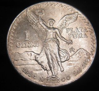 1984 Pure 999 Silver 1 Onza Plata Pura Ms Pl Mexico City Mom Bullion Round Coin2 photo