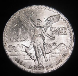 1984 Pure 999 Silver 1 Onza Plata Pura Ms Pl Mexico City Mom Bullion Round Coin3 photo