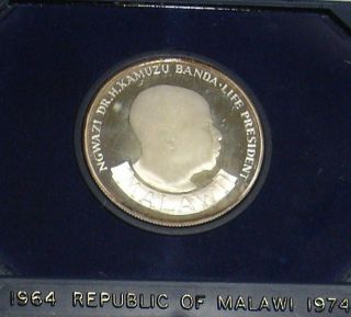 (4) 2 Ea.  Pr.  & Unc 1974 Malawi 10 Kwacha.  925 Silver.  7735 Oz.  Asw photo
