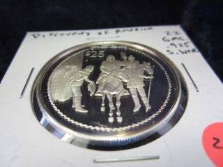 Silver - Rare,  $25 Coin 1492 - 1992 Discovery Of America Commem Proof.  925 photo