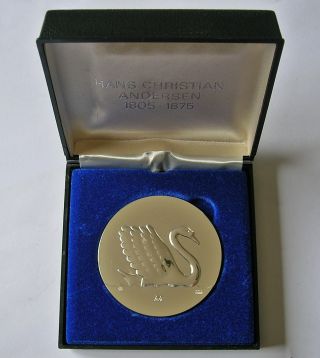 Denmark 3oz Silver Hans Christian Andersen Medal The Swan From The Ugly Duckling photo