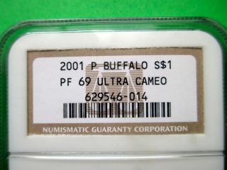 2001 P Buffalo $1 Ngc Pf69 Ultra Cameo photo
