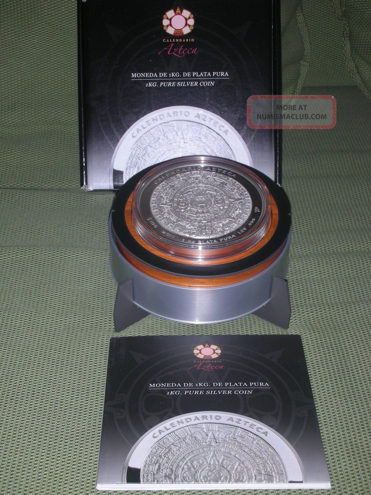 2011 Mexico 1 Kilo Pure Fine 999 Silver Aztec Calendar