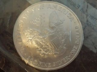 2007 1oz Pure Silver Uncirculated American Eagle One Dollar Coin photo