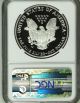 2006 W American Silver Eagle.  Ngc Proof 70.  20th Anniversary.  Black Label. Silver photo 1
