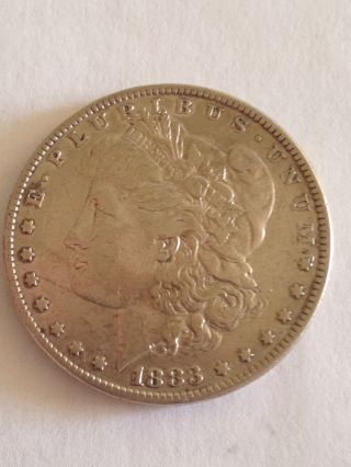 1883 Morgan Silver Dollar Coin Very Little Ware photo