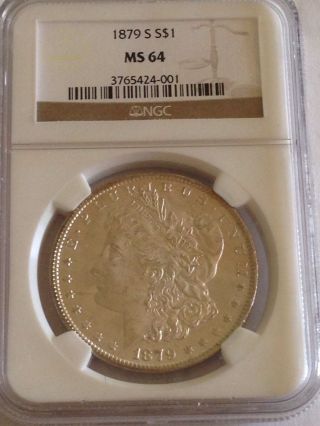 1879 - S Morgan Silver Dollar Ms 64 Bidding photo