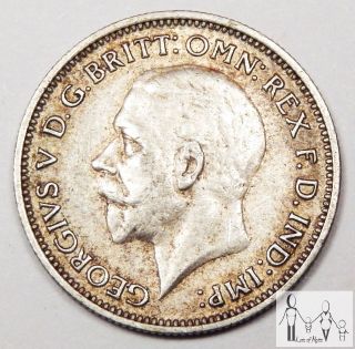 1936 Great Britain Ef/xf 6 Six Pence 50% Silver.  0455 Asw C46 photo