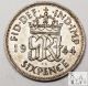 1944 Great Britain Ef/xf 6 Six Pence 50% Silver.  0455 Asw C48 UK (Great Britain) photo 1
