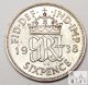1938 Great Britain Au 6 Six Pence 50% Silver.  0455 Asw C49 UK (Great Britain) photo 1