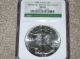 1986 1oz American Eagle Ngc Ms 69 (windy City Monster Box Hoard Green Label) Silver photo 1