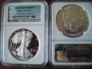 Rare 1986 1oz (s) American Eagle Ngc Pf 69 Ultra Cameo First Year Of Issue photo