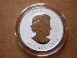 2012 1 Oz Silver Canadian Maple Leaf Coin - Dragon Privy photo