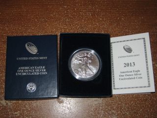 Uncirculated 2013 - W United States 1 Ounce Silver American Eagle . photo
