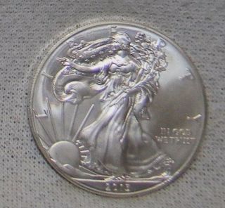 2013 Silver American Eagle Uncirculated $1 - - Brilliant.  999 photo