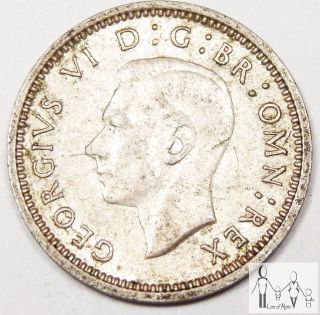 1941 Great Britain Very Fine Vf 3 Three Pence 50% Silver.  0227 Asw D23 photo