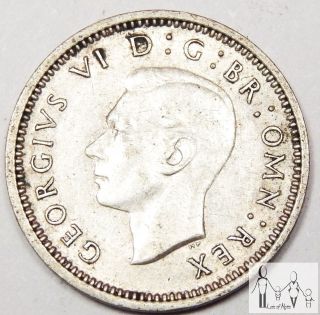 1941 Great Britain Xf 3 Three Pence 50% Silver.  0227 Asw D26 photo