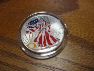 1999 American Eagle Silver Dollar Colorized Lady Liberty 1 Oz, photo