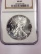 1992 American Silver Eagle $1.  1oz Silver Ngc Ms - 69 Silver photo 1
