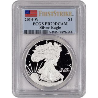 2014 - W American Silver Eagle Proof - Pcgs Pr70 Dcam - First Strike photo