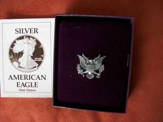 1989 - S $1 Silver Eagle 1 Oz 99.  9% Pure Dc (proof) W/box&coa photo