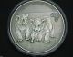 2013 Congo Baby Lions 1 Oz.  999 Fine Silver Coin Antique Finish Africa photo 3