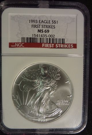 1993 Silver Eagle Ngc Ms69 First Strikes photo