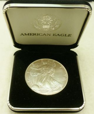 1999 American Silver Eagle In Issued Case & Box Cover,  Coin photo