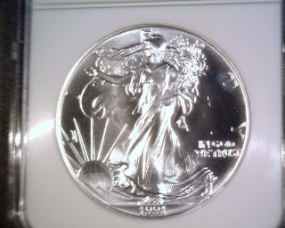 Silver American Eagle Bullion Coin 1991 Ngc Ms69 $1 One Full Ounce.  999 Fine photo