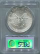 2006 American Silver Eagle $1 - Pcgs Ms 69 - Gem Unc - Nr Silver photo 1