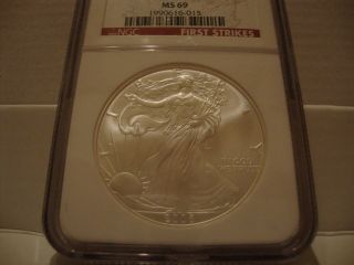 2006 Ngc Ms 69 Ms69 First Strike 1 Oz Ounce American Silver Eagle Coin 1990616 photo