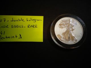 2007 Hologram Edition American Silver Eagle 1 Troy Oz,  1 Dollar Coin Bu.  999 341 photo