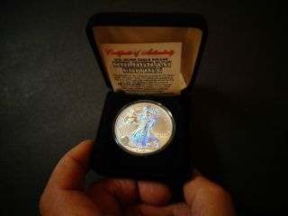2007 Hologram Edition American Silver Eagle 1 Troy Oz,  1 Dollar Coin Bu.  999 472 photo