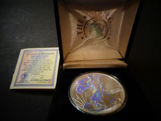 2004 Hologram Edition American Silver Eagle 1 Troy Oz,  1 Dollar Coin Bu.  999 471 photo